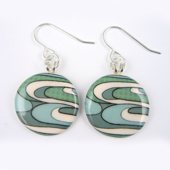 Turquoise Sea dangly earrings